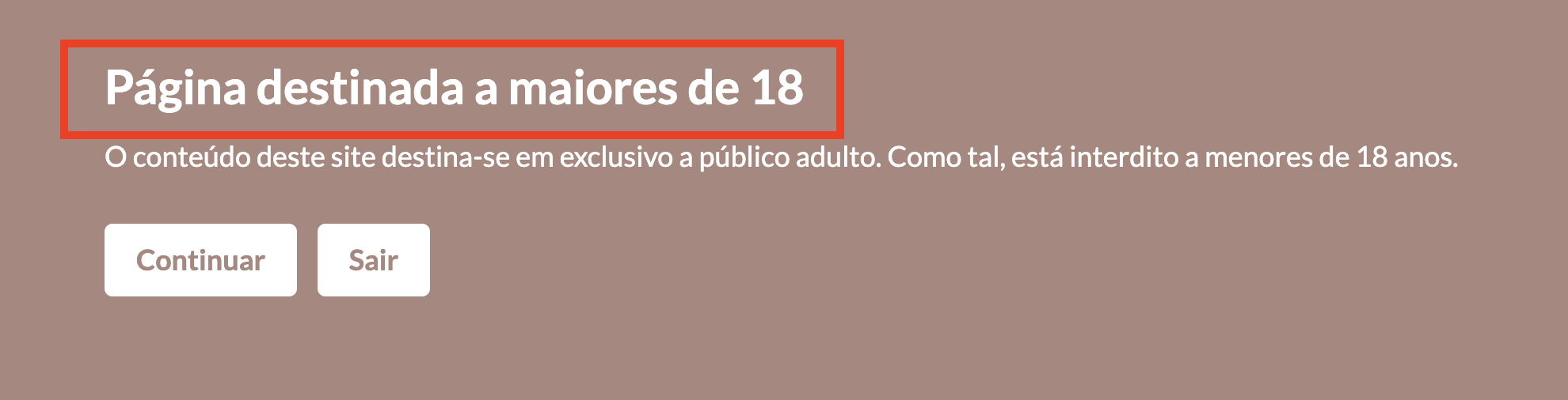 Título app Maiores de 18
