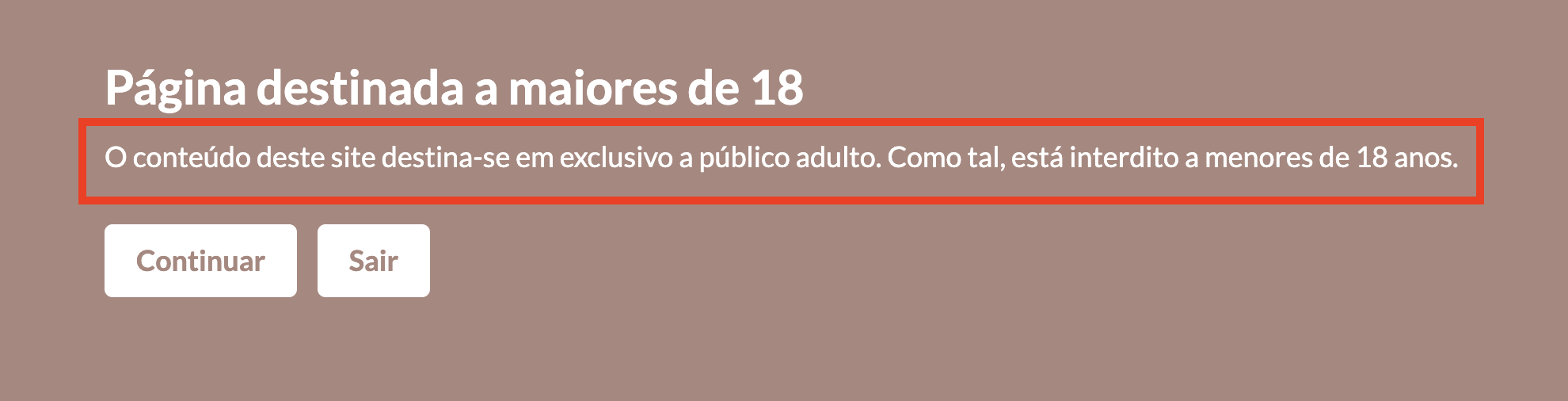 Descrição app Maiores de 18