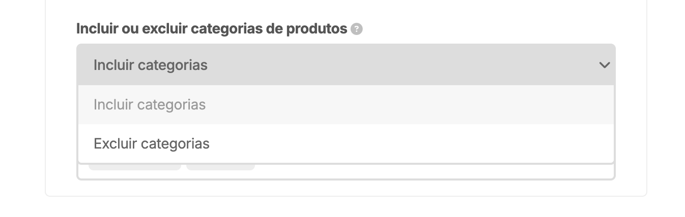 Incluir ou excluir categorias na app Maiores de 18