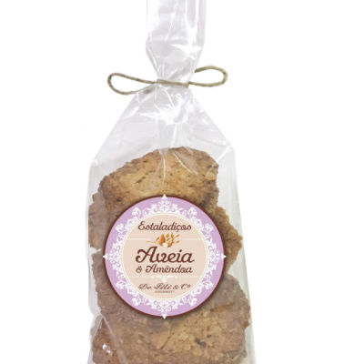 Bolachas Artesanais de Aveia Integral e Amêndoa - De Lili Gourmet