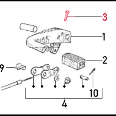 Cavilha de segurança pedal de travagem para Vespa