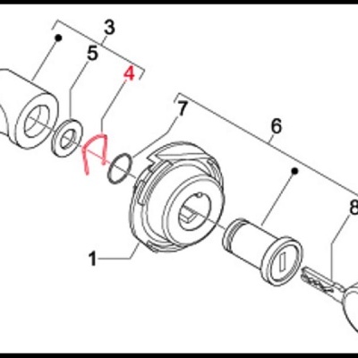 Mola de aperto em arame trinco da fechadura/fechadura de ignição para Vespa