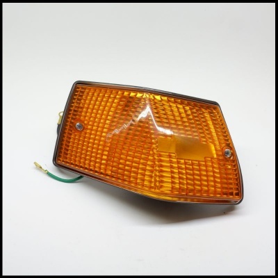 Piscas de farolim dianteiro em plástico laranja texturizado