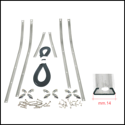 Jogo de calhas de estrado para Vespa