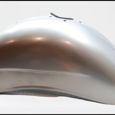 Tanque de combustível metálico prateado para motocicleta