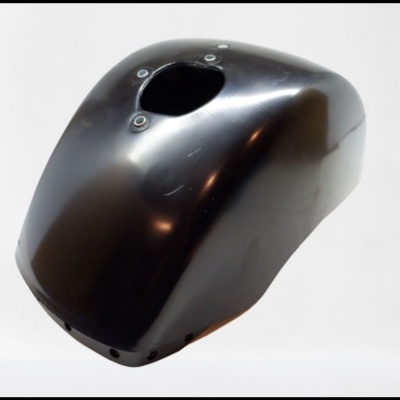 Depósito de combustível preto brilhante para mota com três orifícios