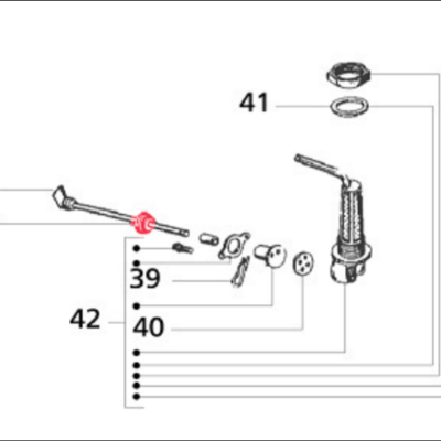 Borracha manipulo da torneira gasolina para Vespa