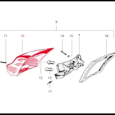 Vidro farolim para Vespa