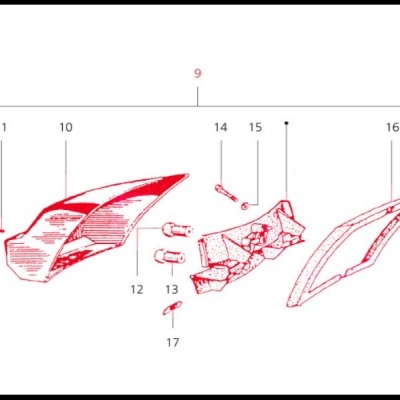 Farolim traseiro para Vespa