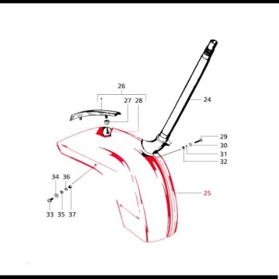 Guarda-lamas para Vespa