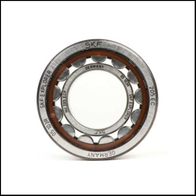 Rolamento de esferas metálico com vedação castanha e texto gravado