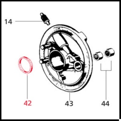 Retentor placa de fixação travão frontal para Vespa