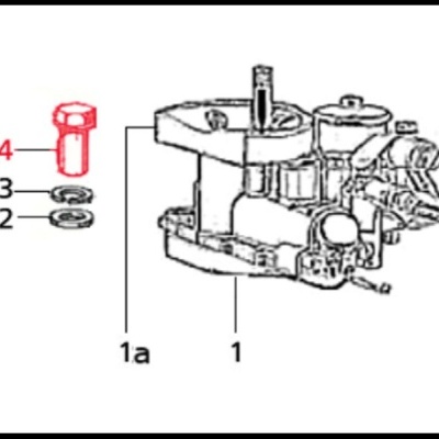 Porca montagem carburador/cárter para Vespa