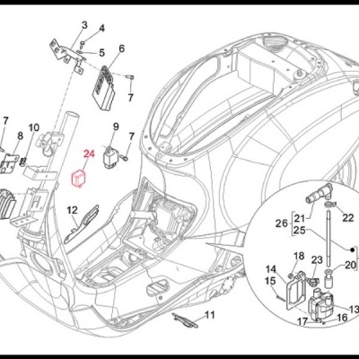 Rele pisca para Vespa
