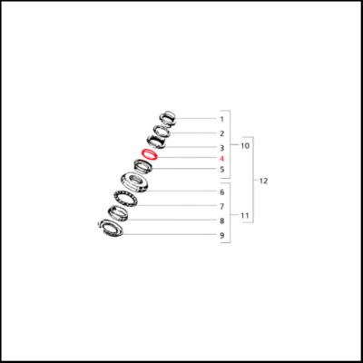 Rolamento de esferas direcção superior para Vespa