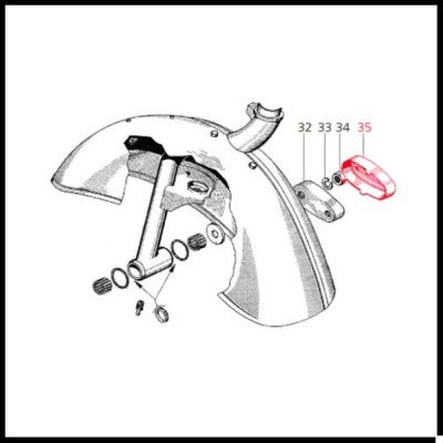 Tampa cobertura da suspensão frente para Vespa