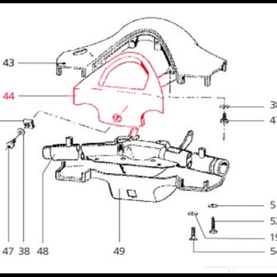 Aro/revestimento de conta quilômetros PIAGGIO para Vespa