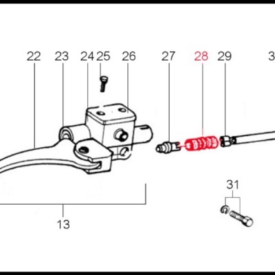 Borracha comutador farolim luzes travagem cilindro principal do travão para Vespa