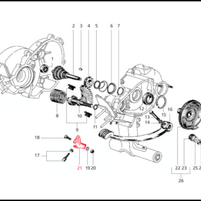 Suporte/passa cabos motor para Vespa