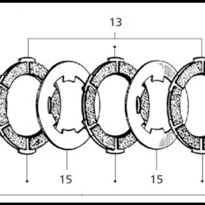 Desenho técnico de montagem mecânica com peças numeradas