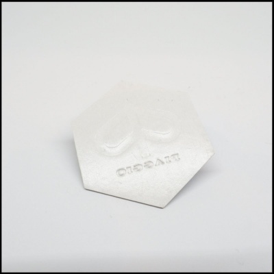 Emblema hexagonal alumínio, nariz para Vespa