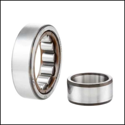 Rolamento de esferas de aço com duas partes, anel interno com esferas expostas e anel externo liso