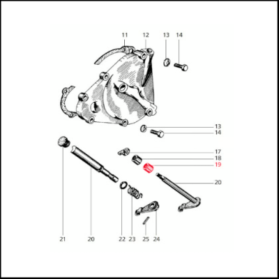 Rolamento alavanca de embraiagem inferior para Vespa