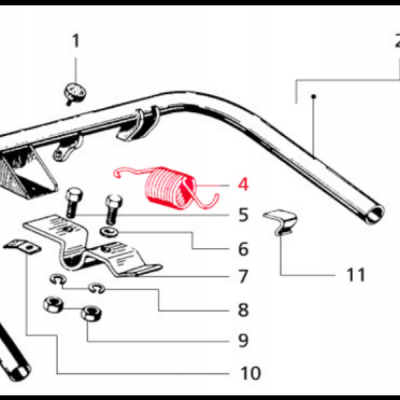 Mola descanso central para Vespa
