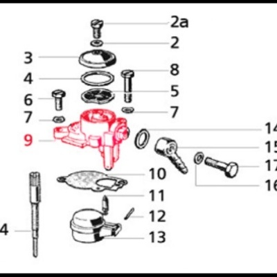 Câmara da boia DELL'ORTO para Vespa