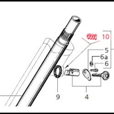 Mola canhão de direção  para Vespa