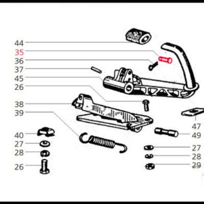 Perno cabo de travão/pedal do travão para Vespa