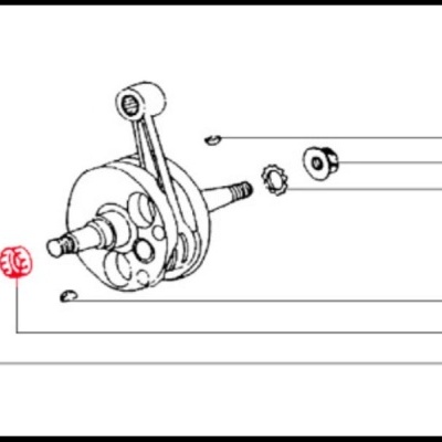 Desenho técnico de peça mecânica com números e texto 'TEC' em vermelho