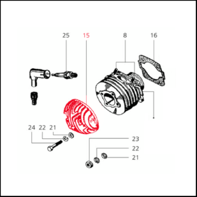 Cabeça do cilindro para Vespa