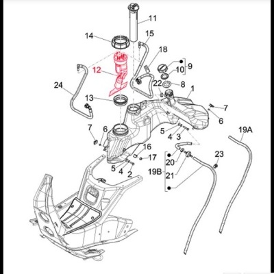 Bomba de gasolina para PIAGGIO Quasar para Vespa