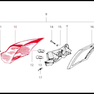 Vidro farolim para Vespa