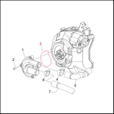 Junta tampa da bomba de água para Vespa