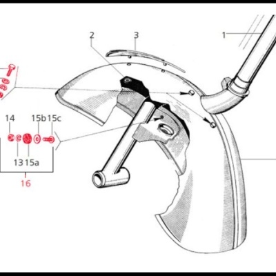 Kit parafusos aperto lateral e superior guarda-lamas para Vespa
