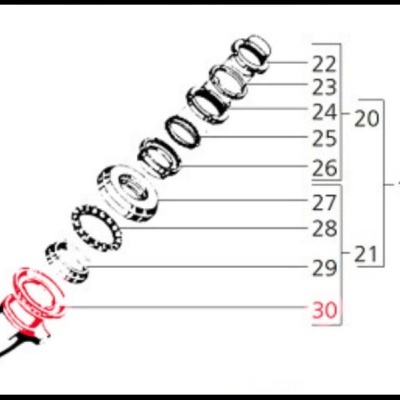 Chapa guarda-pó coluna de direção inferior para Vespa