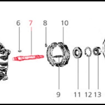 Eixo roda dianteira 10" para Vespa