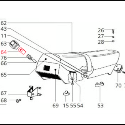 Corpo da fechadura do assento para Vespa