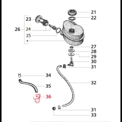 Borracha de chassis tubo de gasolina Vespa