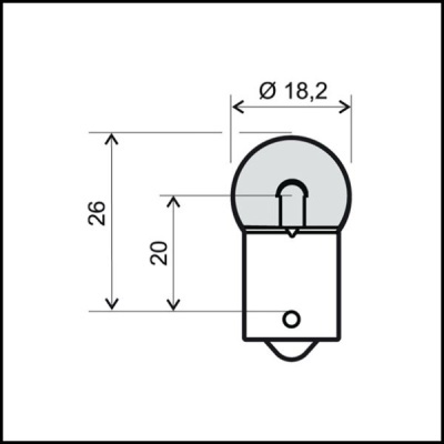 Lâmpada BA15S 12V-5W