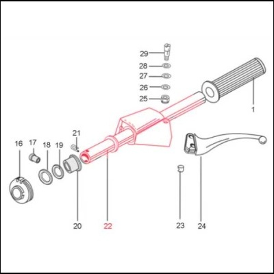 Punho mudanças para Vespa