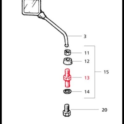 Suporte de espelho para Vespa