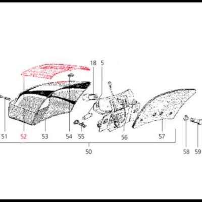 Tampa da farolim para Vespa