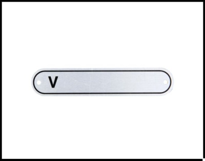 Placa de identificação número de chassis