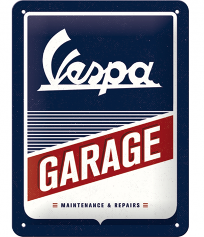 Placa de chapa Vespa - Garage
