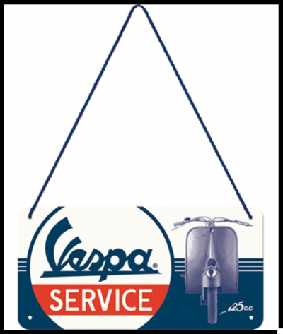 Placa de chapa Vespa - Service