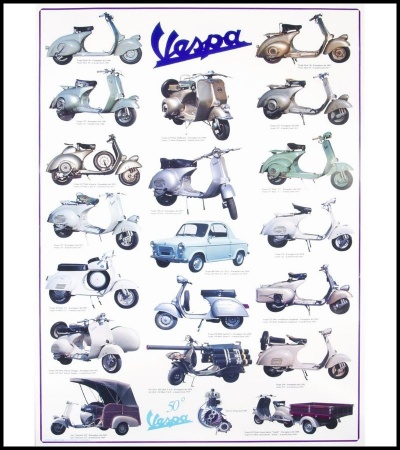 Poster com "Vespa modelo I"