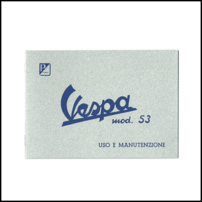 Manual de instruções para Vespa 125 cc. (1953)